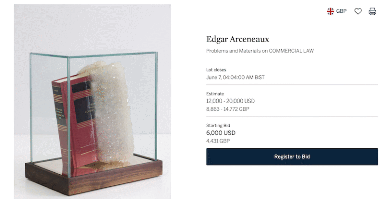 Artist auctions sugar-covered law textbook for £15k