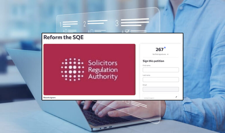 Future trainee launches petition for reform of the SQE, citing mental and physical health concerns