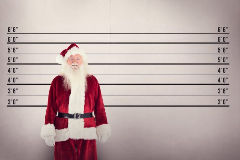 How many laws does Santa break in one night?