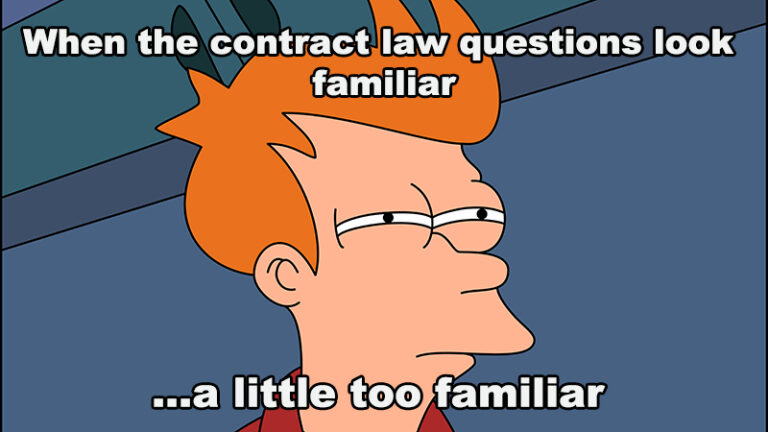 ULaw voids contract law exam over past paper similarities 